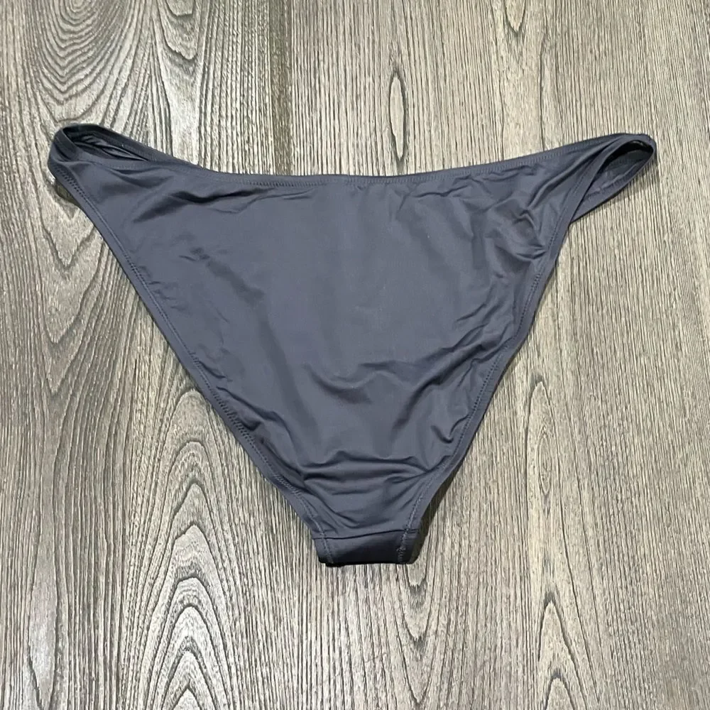 NWT Skims Swim Cheeky Tanga Bottoms Gunmetal Gray Size 4X